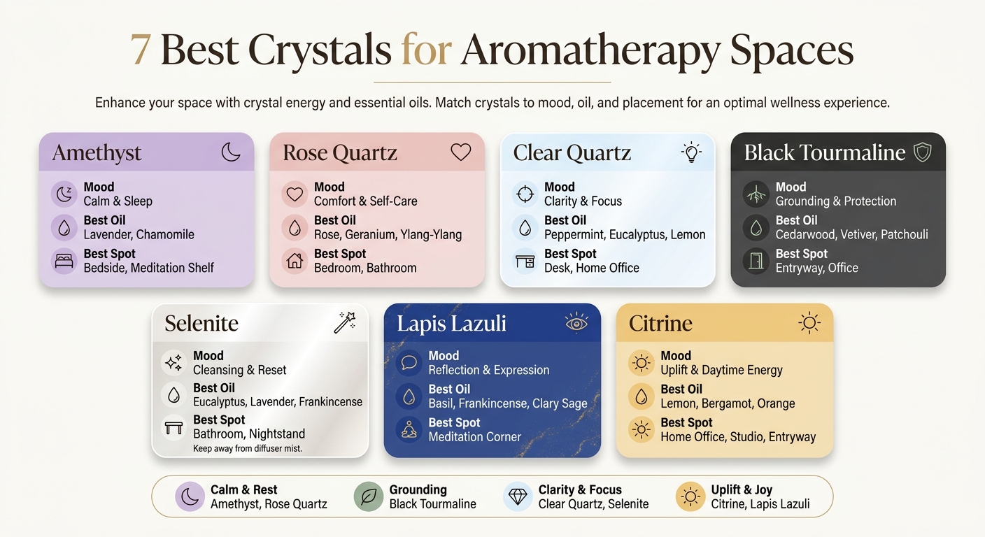 7 Best Crystals for Aromatherapy: Pairings, Moods & Placement Guide