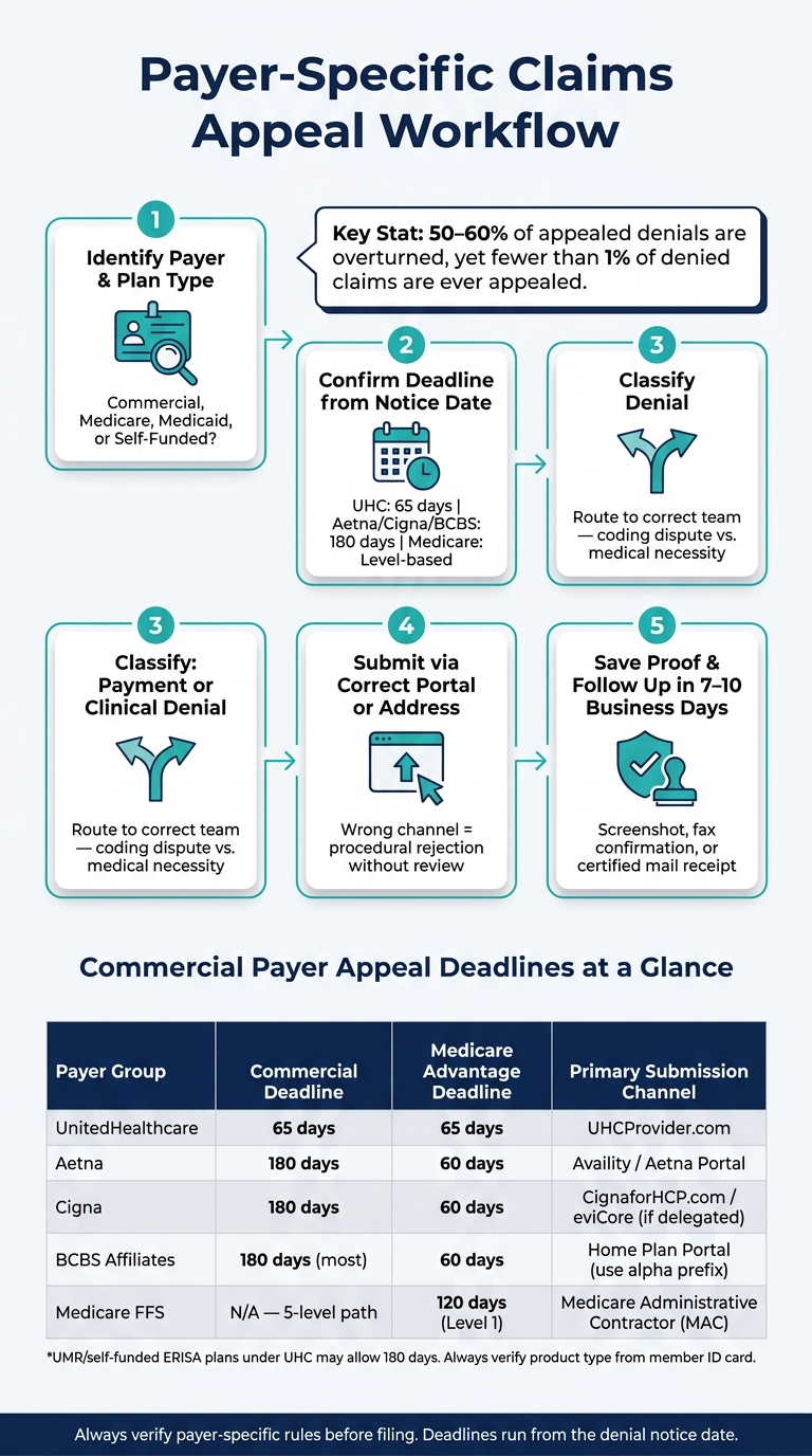 Payer-Specific Claims Appeal Workflow: 5 Steps to Avoid Denied Claims