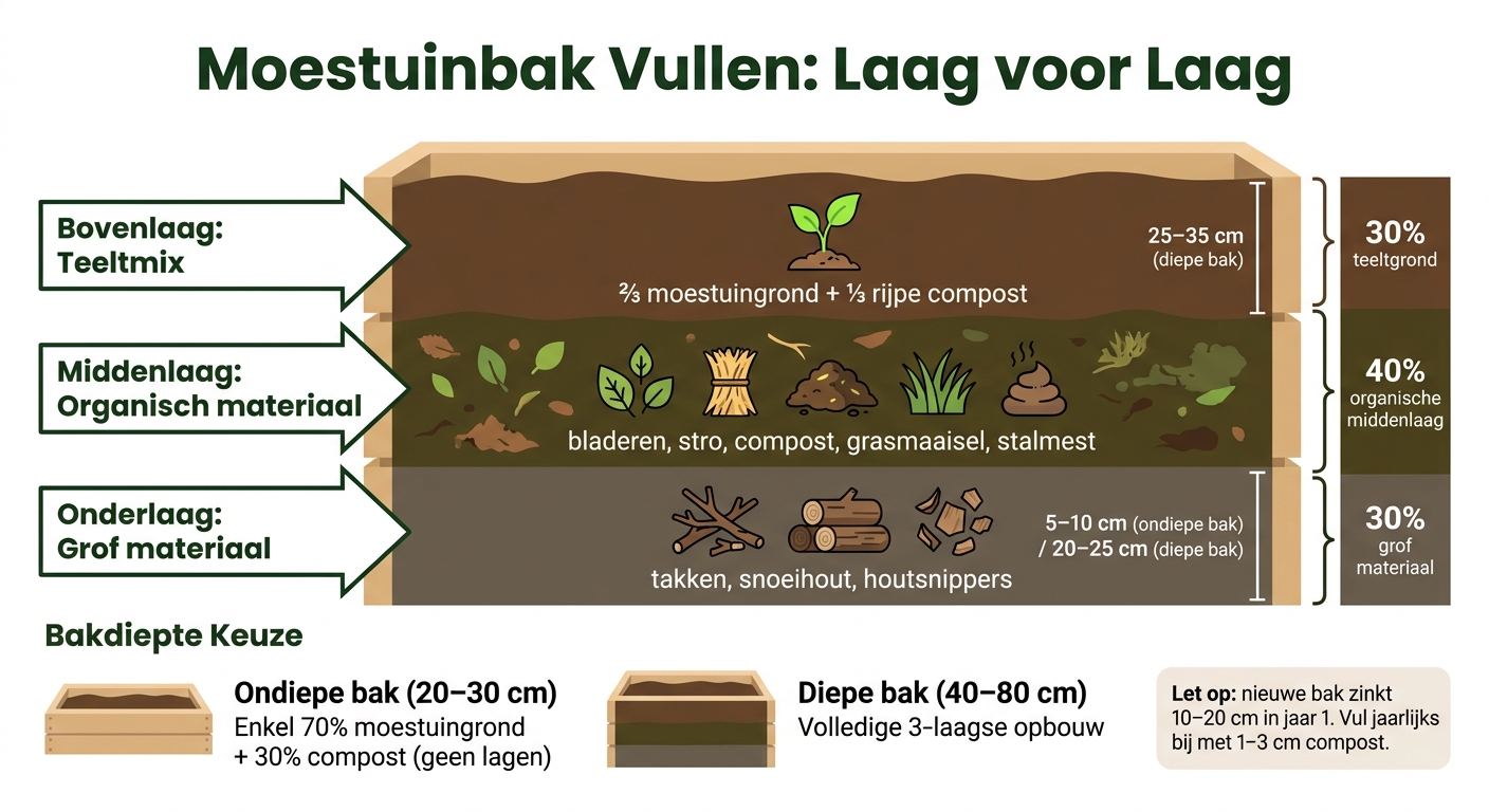 Moestuinbak Vullen: Laag voor Laag Overzicht