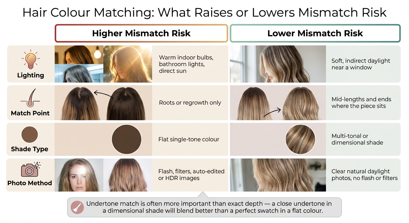 Hair Colour Matching: High vs Low Mismatch Risk Factors