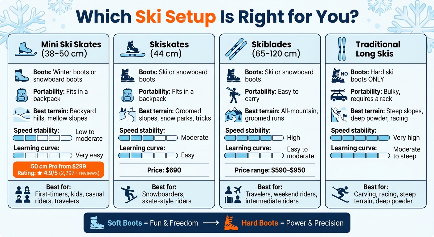 Ski Boot & Ski Setup Comparison Guide: Which Setup Is Right for You?