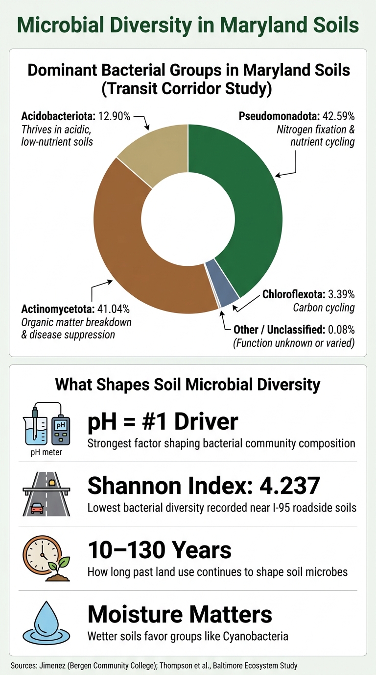 Microbial Diversity in Maryland Soils: Key Data at a Glance