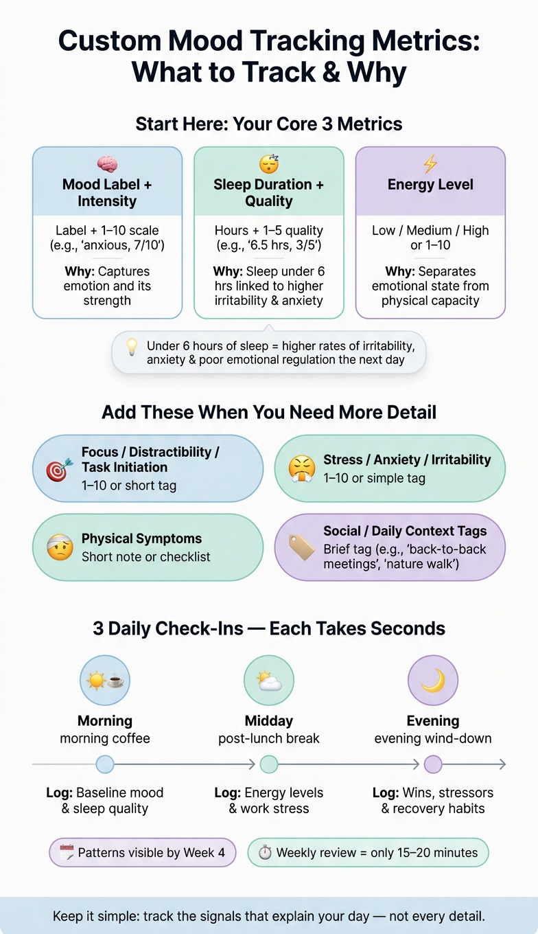 Custom Mood Tracking Metrics: What to Track & Why