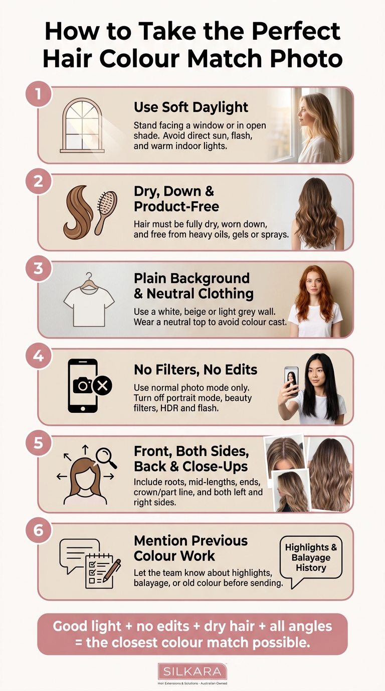 How to Take the Perfect Hair Colour Match Photo