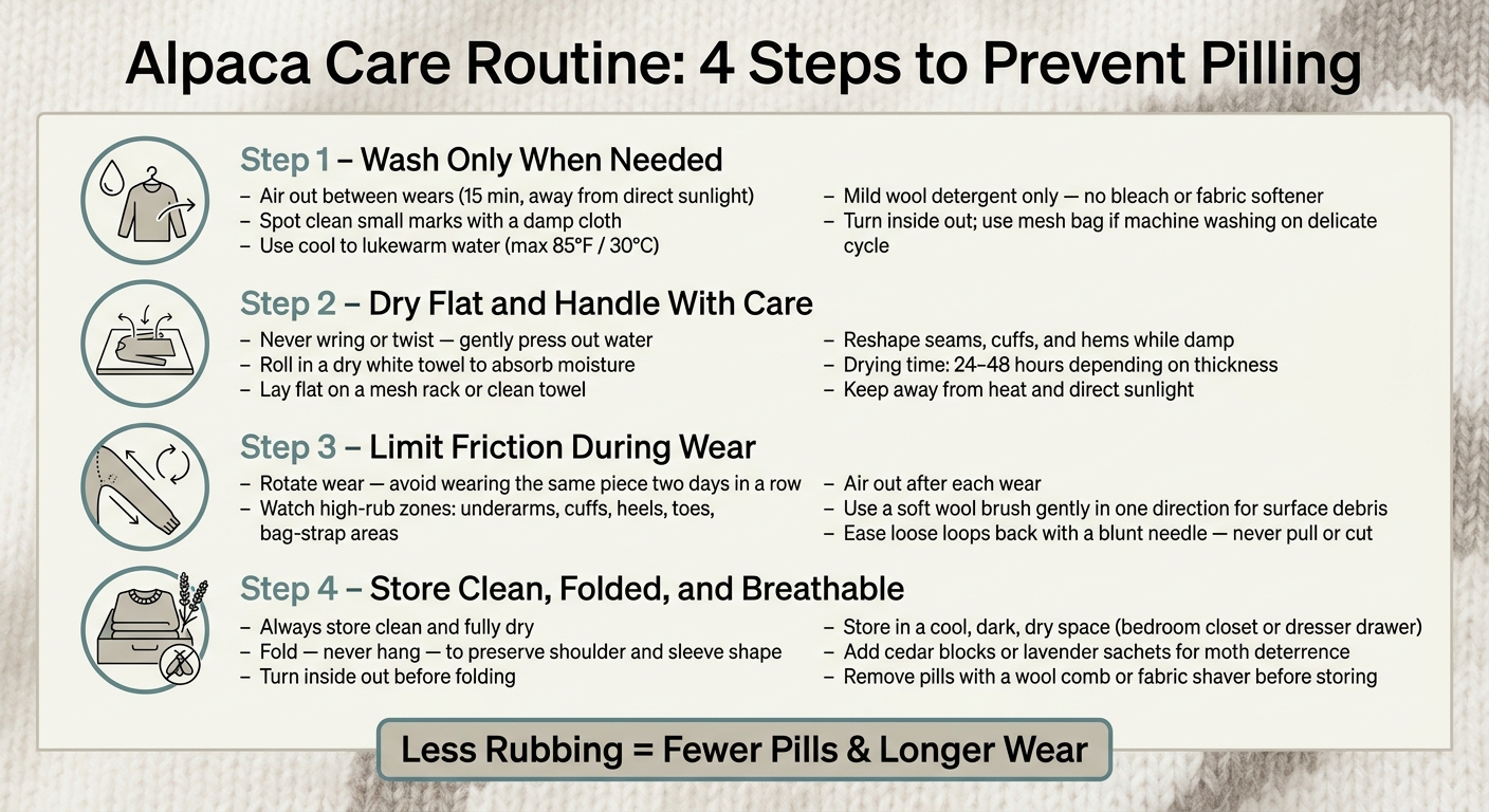 Alpaca Care Routine: 4 Steps to Prevent Pilling