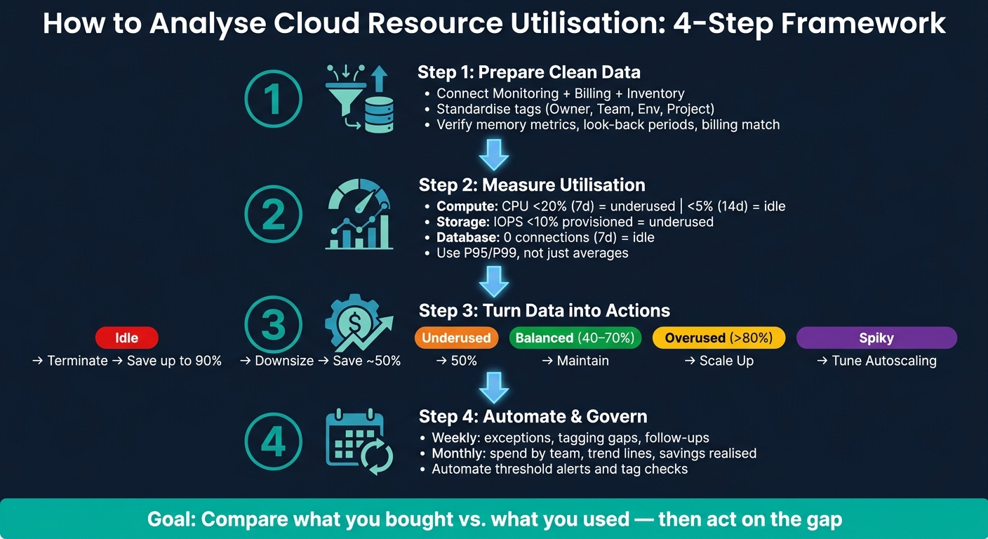 Cloud Resource Utilisation Analysis: 4-Step Process