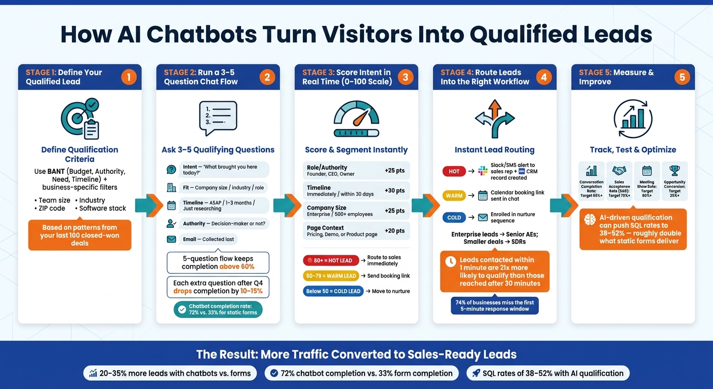 AI Chatbot Lead Qualification Workflow: From Visitor to Sales-Ready Lead