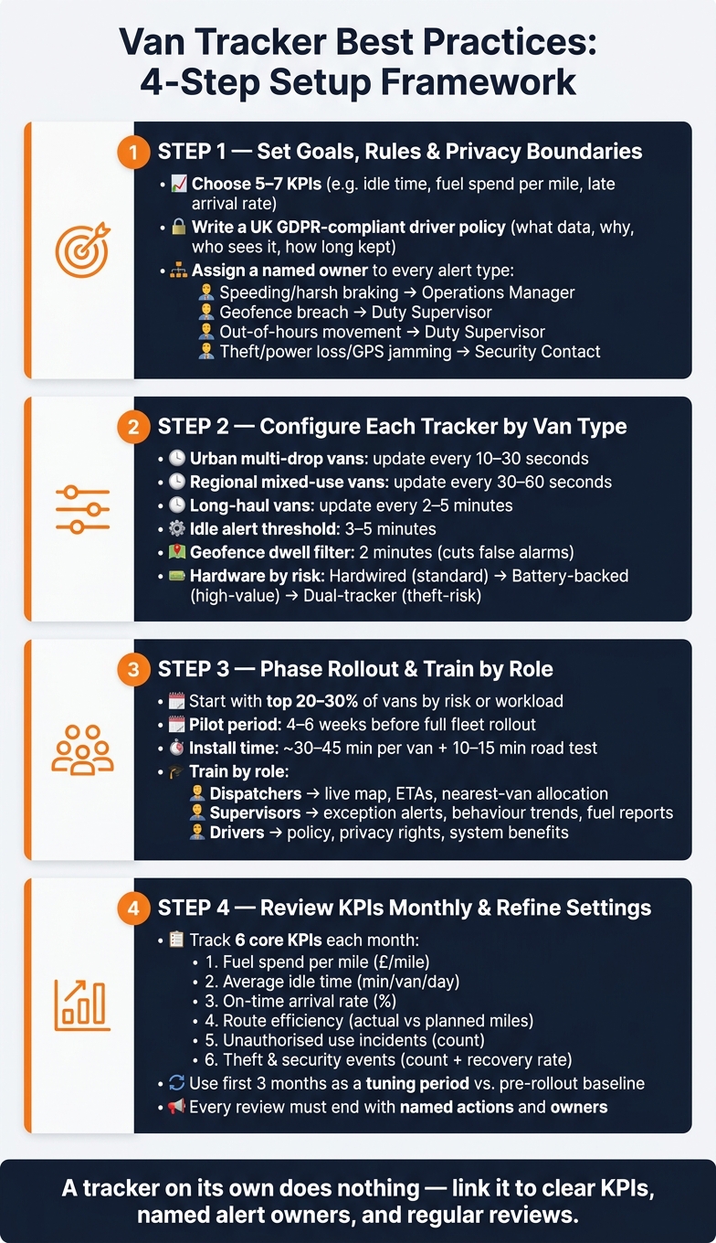 Van Tracker Best Practices: 4-Step Setup Framework