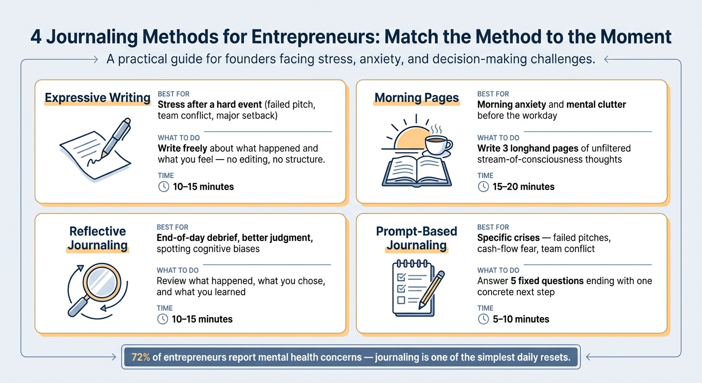 Journaling for Entrepreneurs: Emotional Balance Tips 2 4 Journaling Methods for Entrepreneurs: Match the Method to the Moment