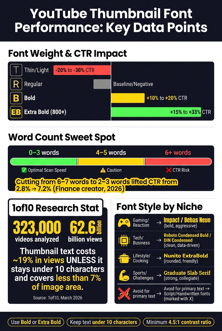 YouTube Thumbnail Font Guide: What Works and What Doesn't