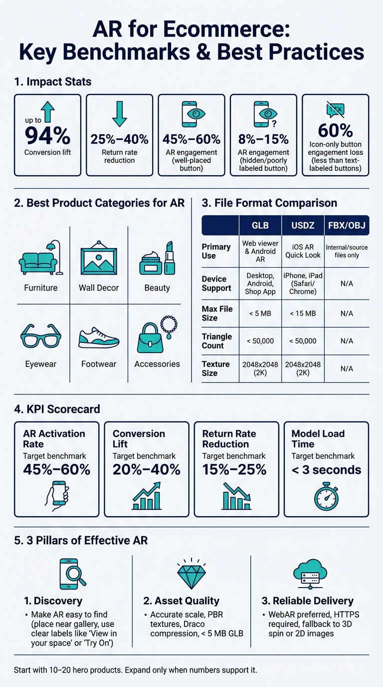 AR for Ecommerce: Key Benchmarks, Formats & Best Practices at a Glance