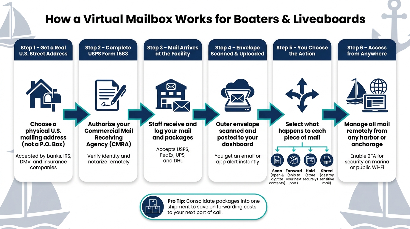 How a Virtual Mailbox Works for Boaters & Liveaboards