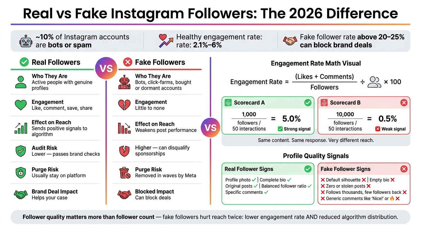 Real vs Fake Instagram Followers: Key Differences at a Glance (2026)