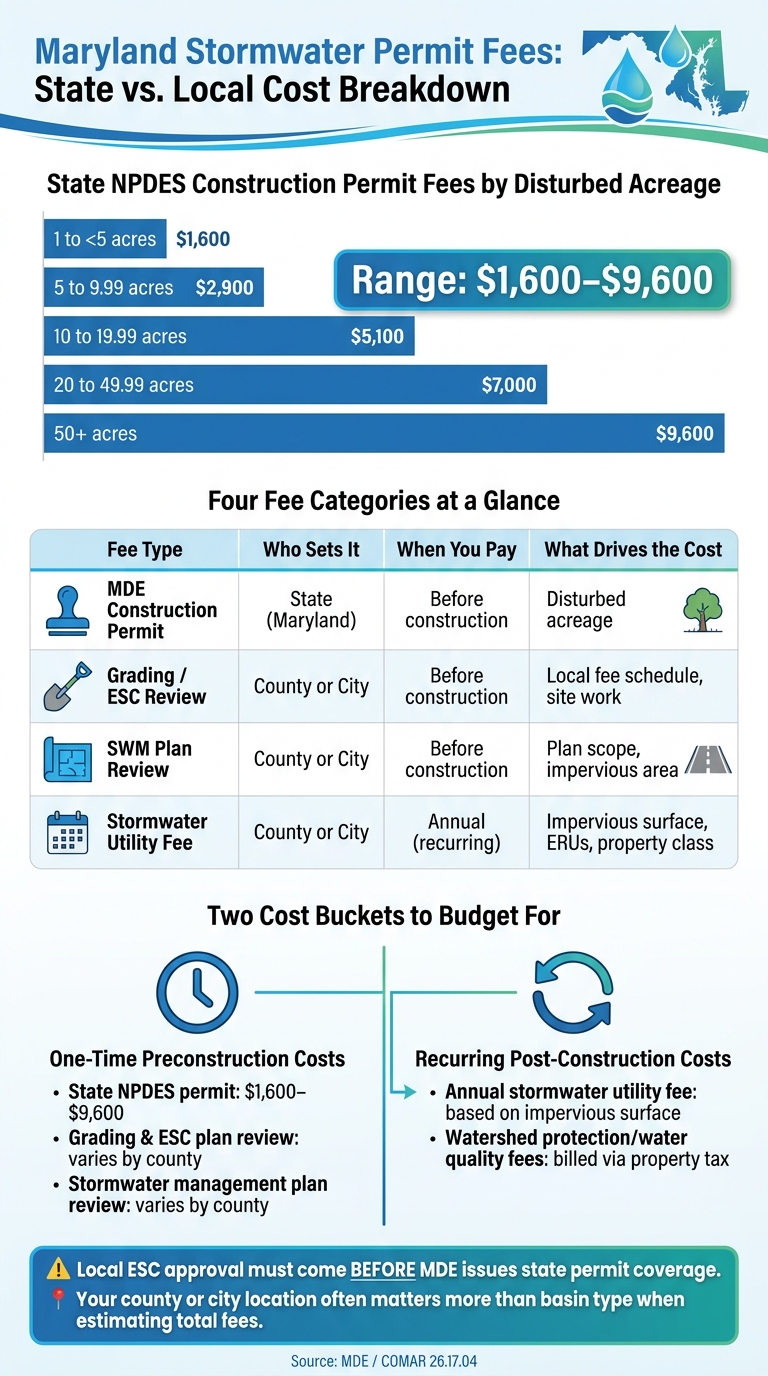 Maryland Stormwater Permit Fees: State vs. Local Cost Breakdown