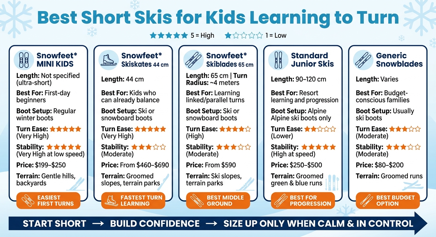 Best Short Skis for Kids: Quick Comparison Guide