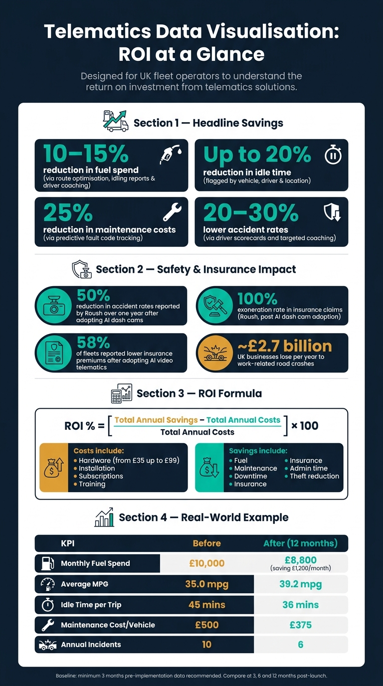 Telematics ROI: Key Stats & Savings for Fleet Operators