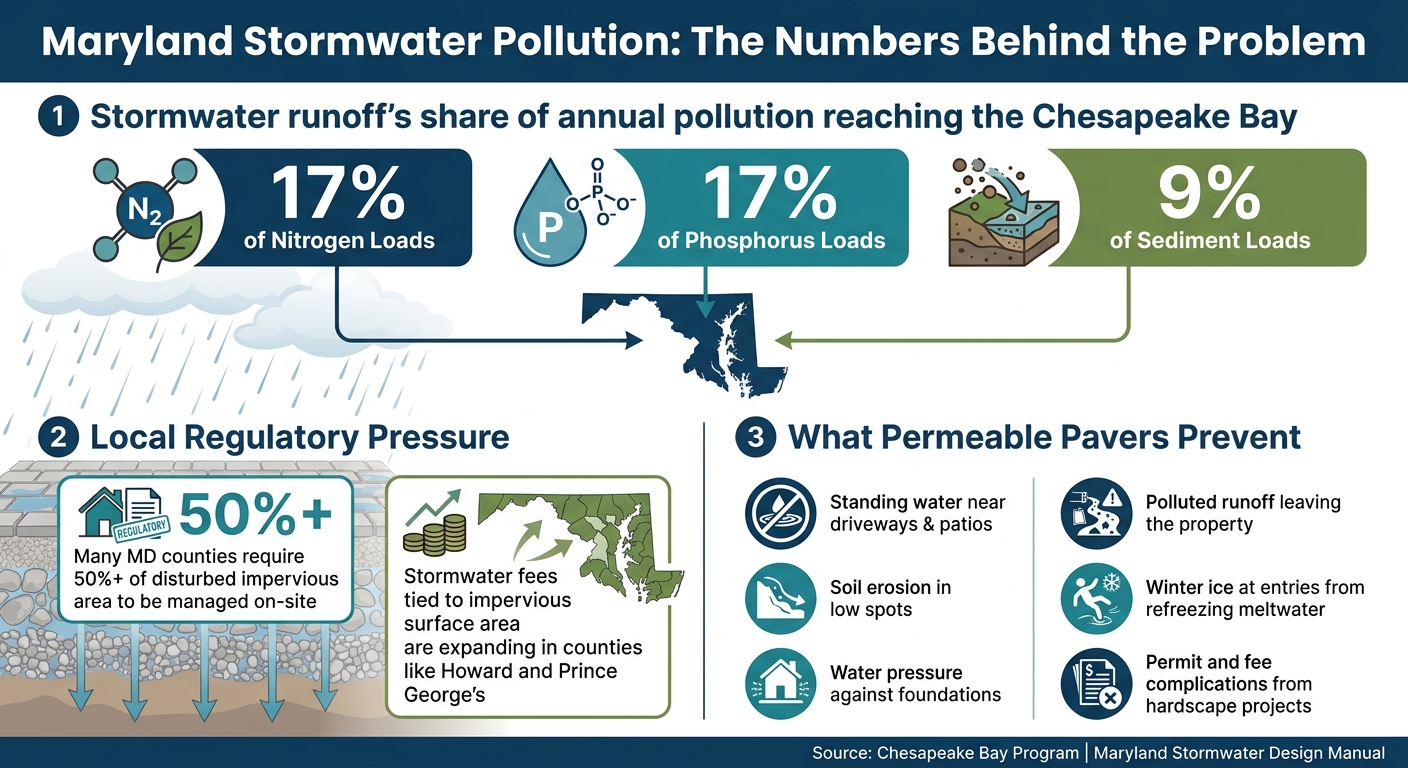 How Permeable Pavers Reduce Stormwater Pollution in Maryland