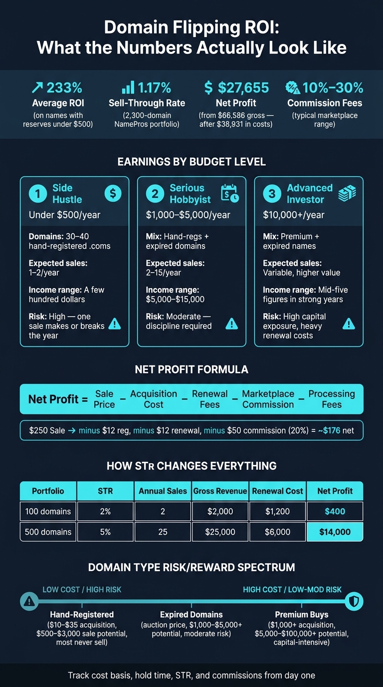 Domain Flipping ROI Breakdown: Real Numbers by Budget Level