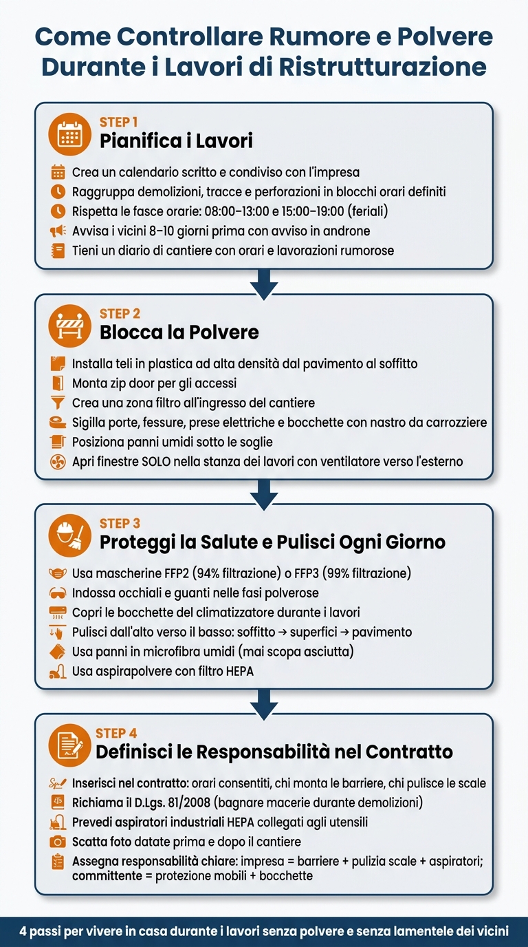 Come Controllare Rumore e Polvere Durante i Lavori di Ristrutturazione