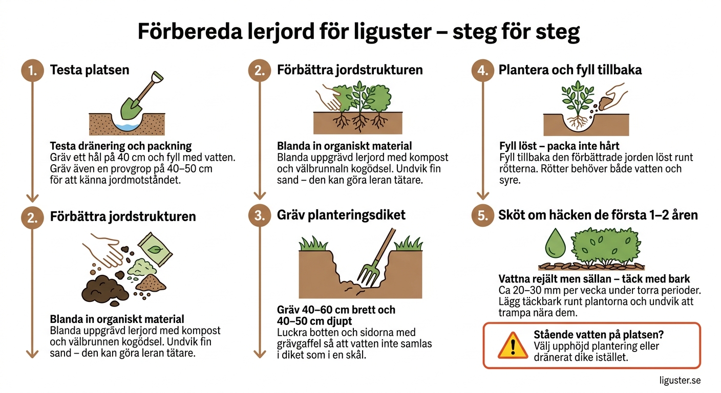 Förbereda lerjord för liguster – steg för steg