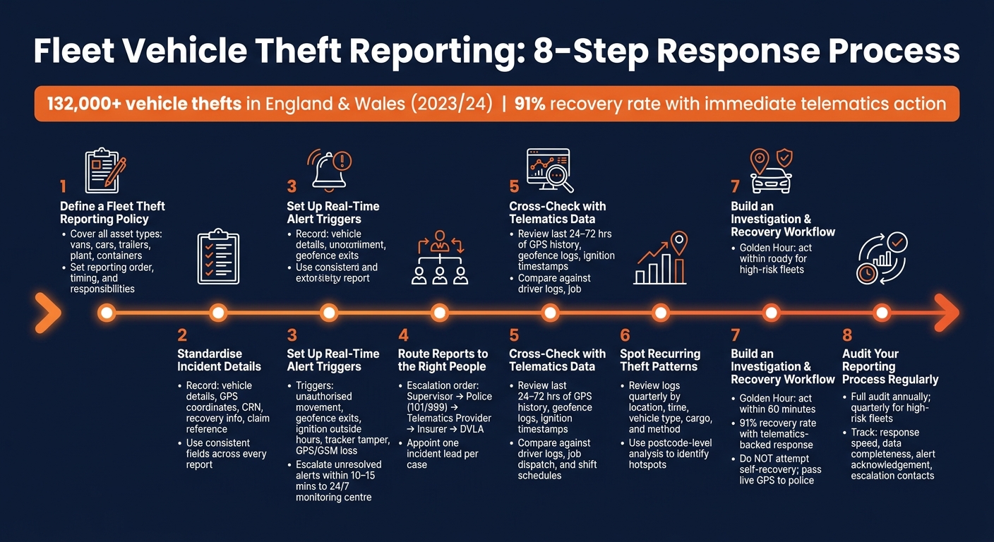Fleet Vehicle Theft Reporting: 8-Step Response Process