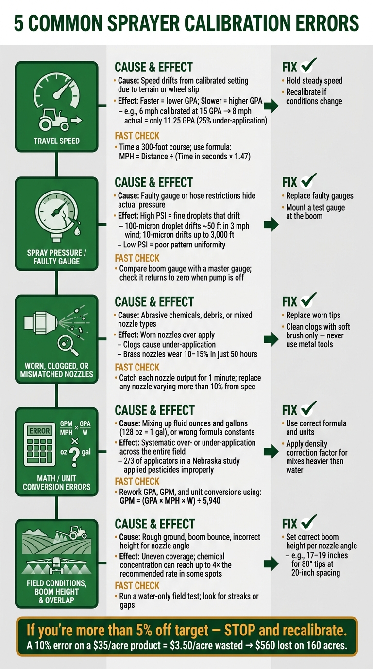 5 Common Sprayer Calibration Errors: Causes, Effects & Fixes