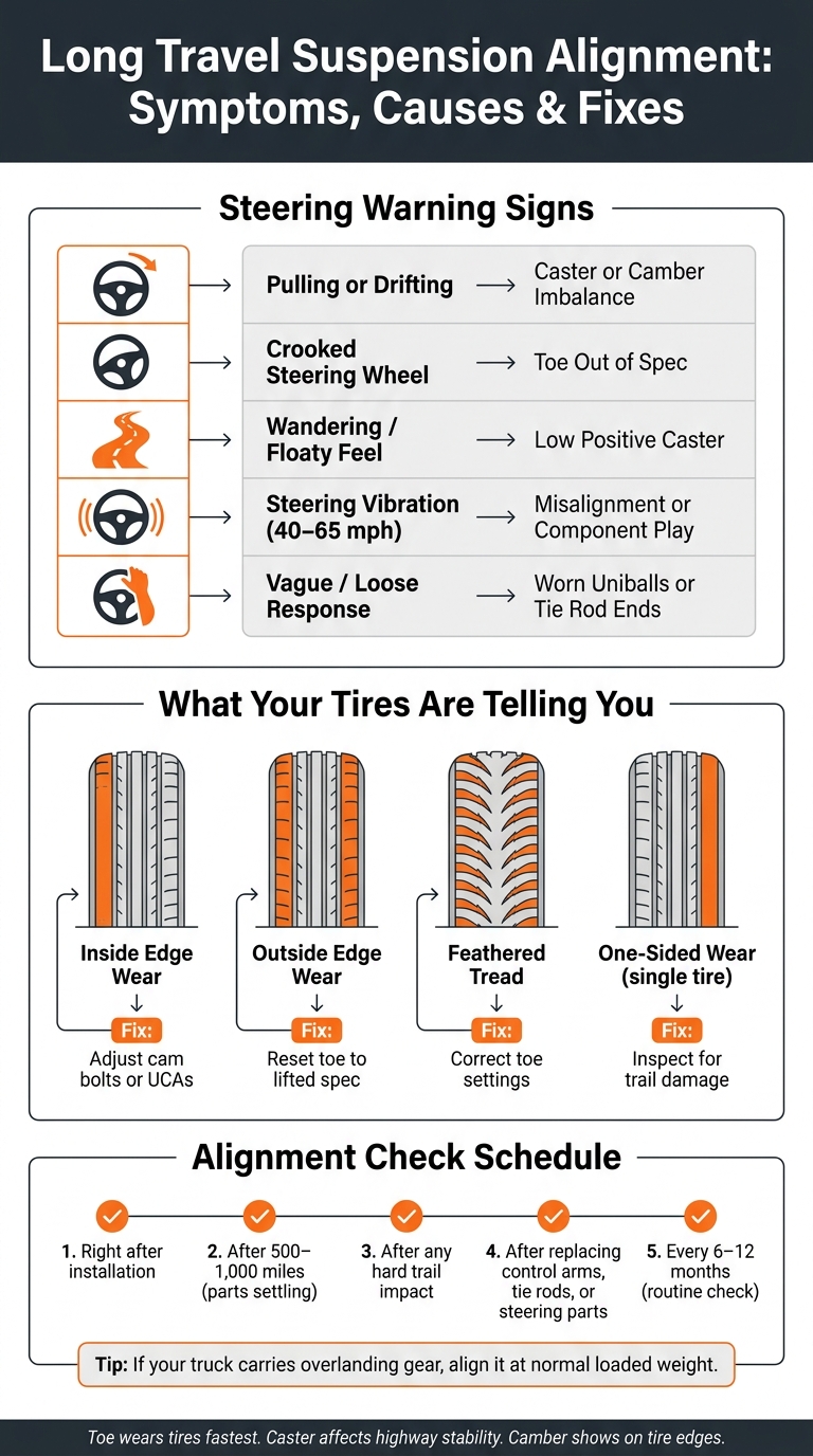 Long Travel Suspension Alignment: Symptoms, Causes & Fixes