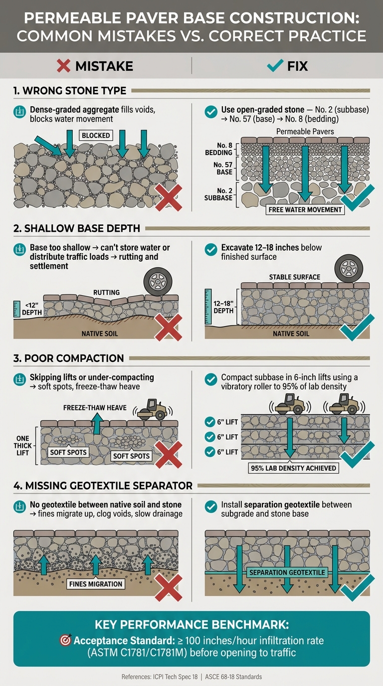 Permeable Paver Installation Errors: Symptoms, Causes & Fixes