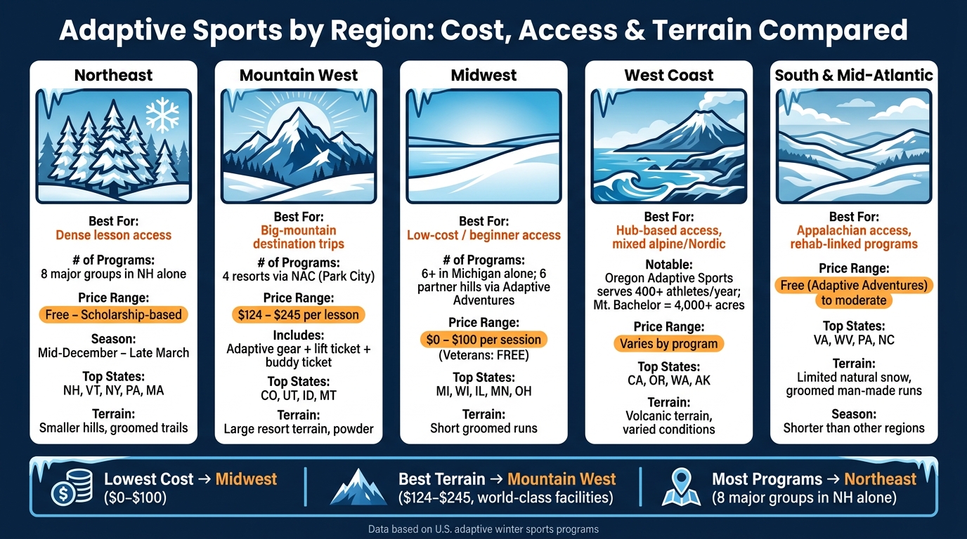 Adaptive Sports by Region: Cost, Access & Terrain Compared