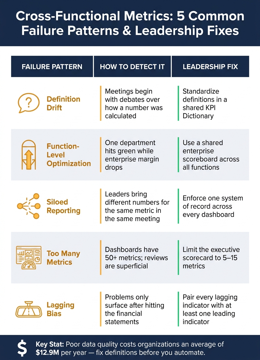 Cross-Functional Metrics: Common Failure Patterns & Fixes