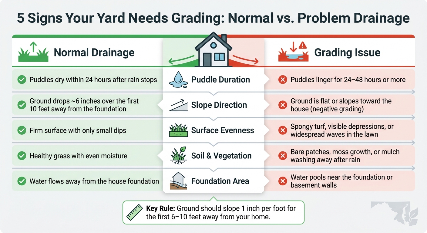 5 Signs Your Yard Needs Grading: Normal vs. Problem Drainage