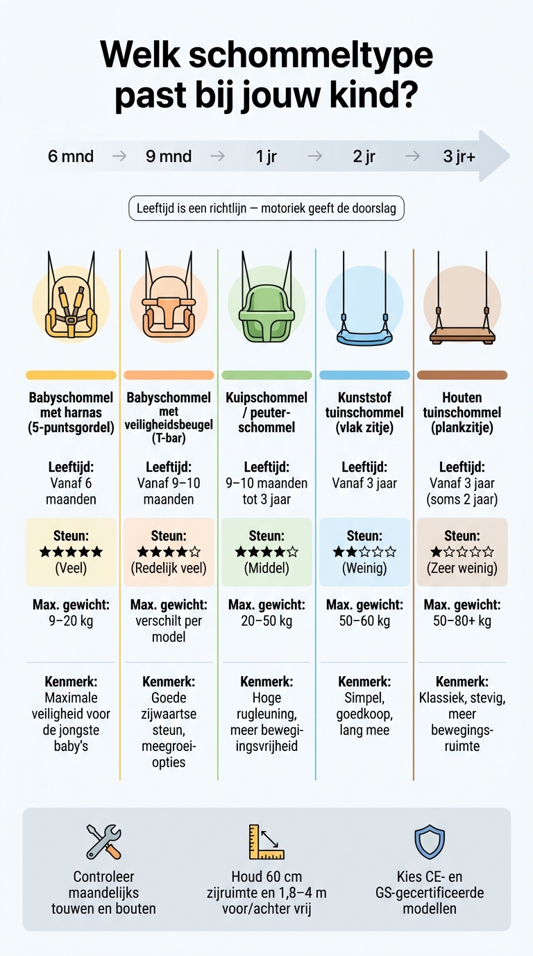 Welk schommeltype past bij jouw kind? Vergelijking per leeftijd