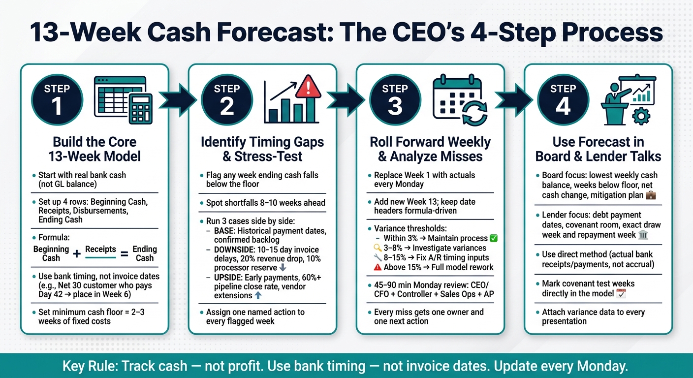 13-Week Cash Forecast: 4-Step CEO Process