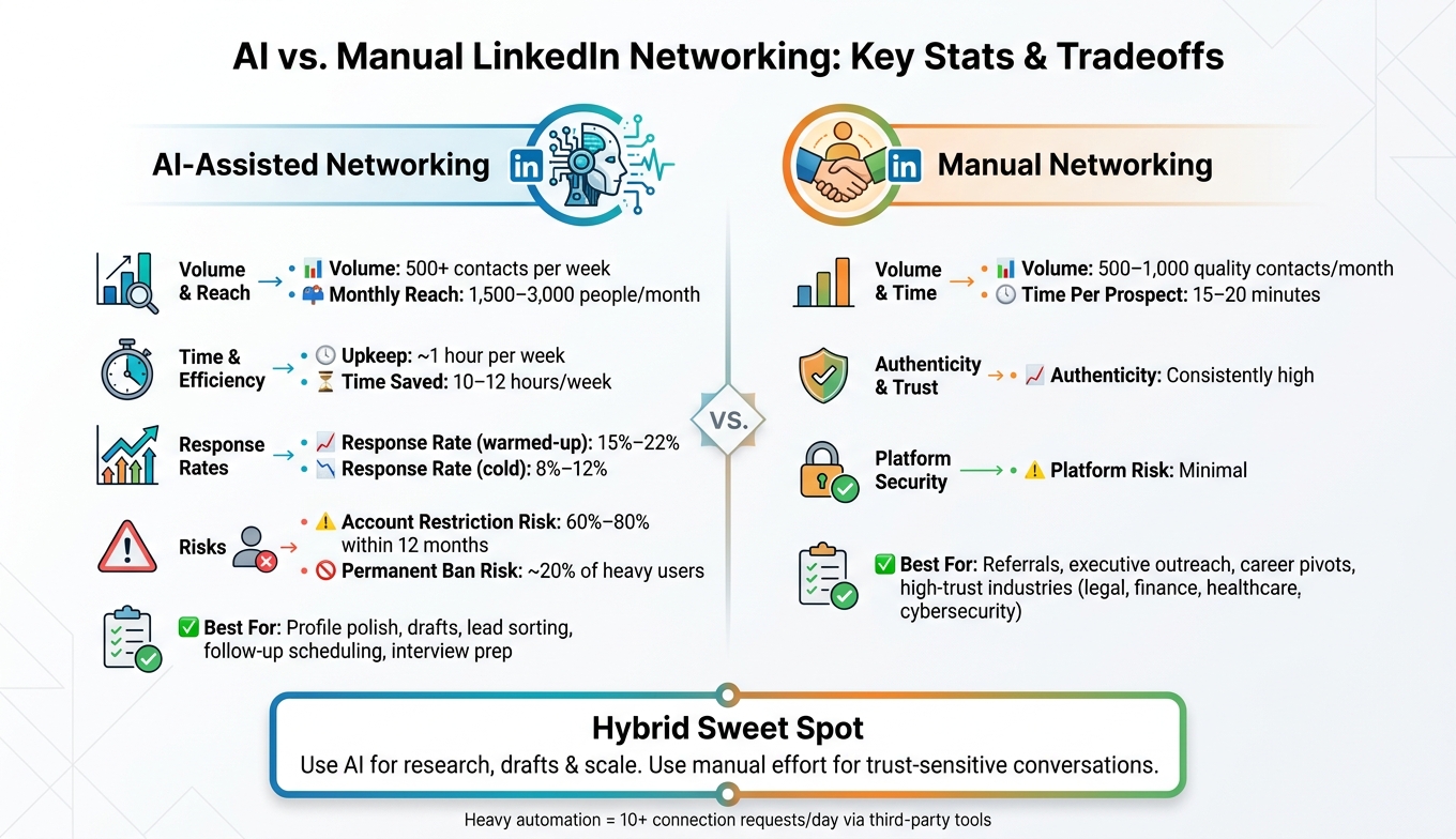 AI vs. Manual LinkedIn Networking: Key Stats & Tradeoffs
