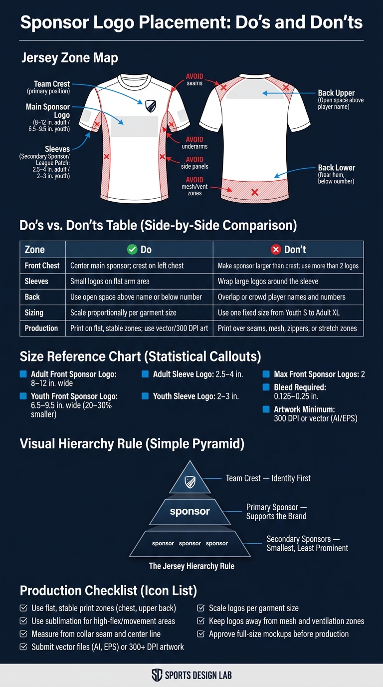Sponsor Logo Placement on Sports Jerseys: Do's and Don'ts