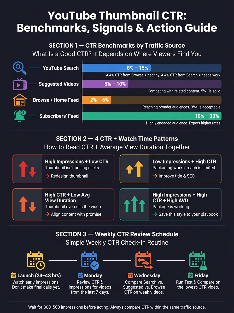 YouTube Thumbnail CTR by Traffic Source: Benchmarks & Action Guide