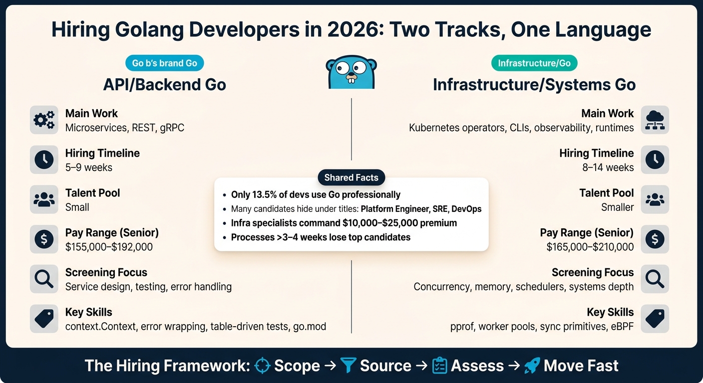 Golang Developer Hiring: API/Backend vs Infrastructure Roles (2026)