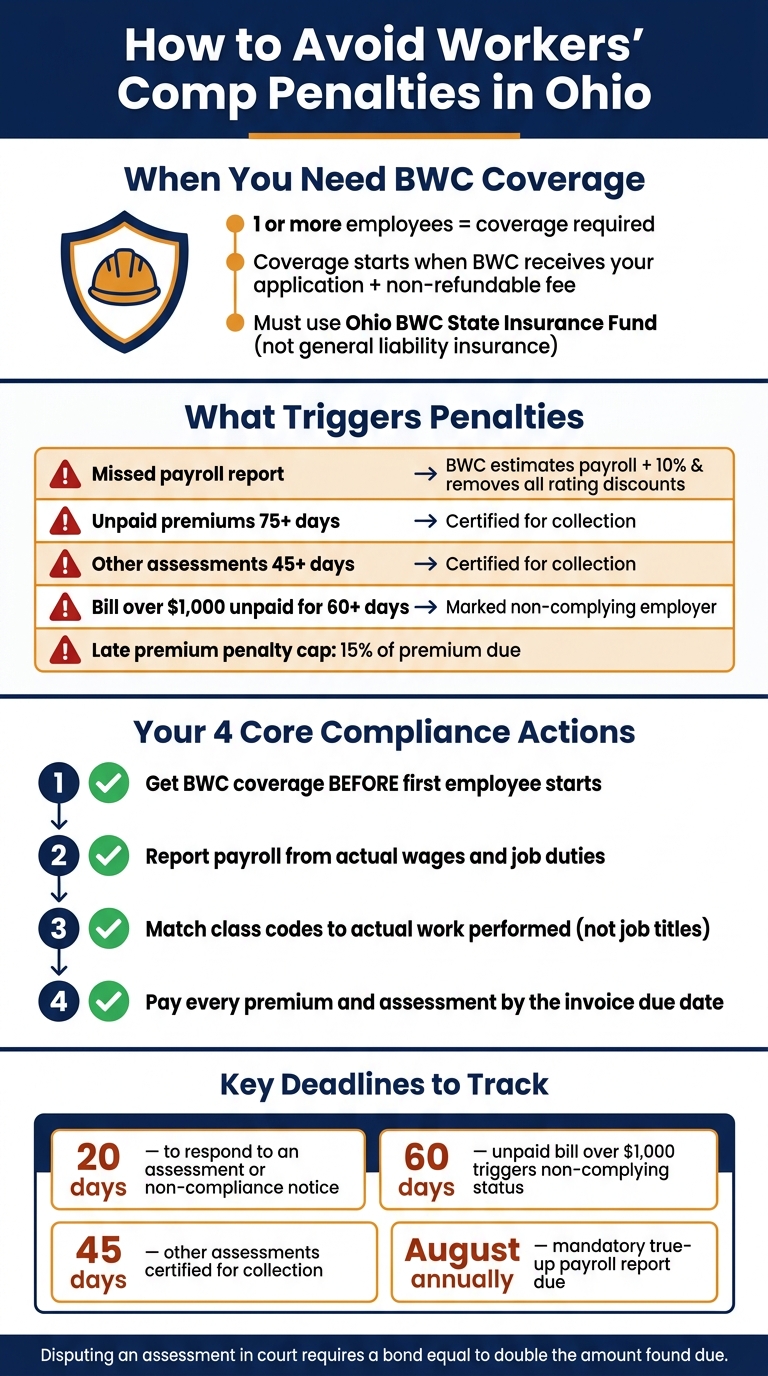 How to Avoid Workers' Comp Penalties in Ohio: Key Rules & Deadlines