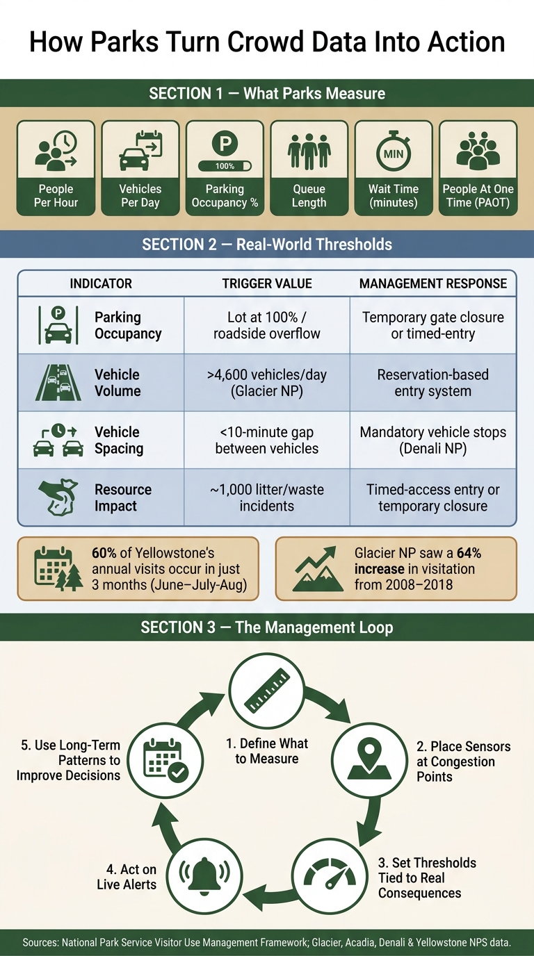 Park Crowd Monitoring: Key Metrics, Thresholds & Management Responses
