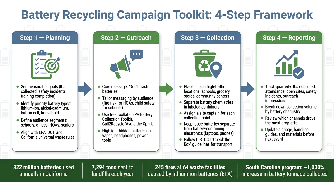 Battery Recycling Campaign Toolkit: 4-Step Framework
