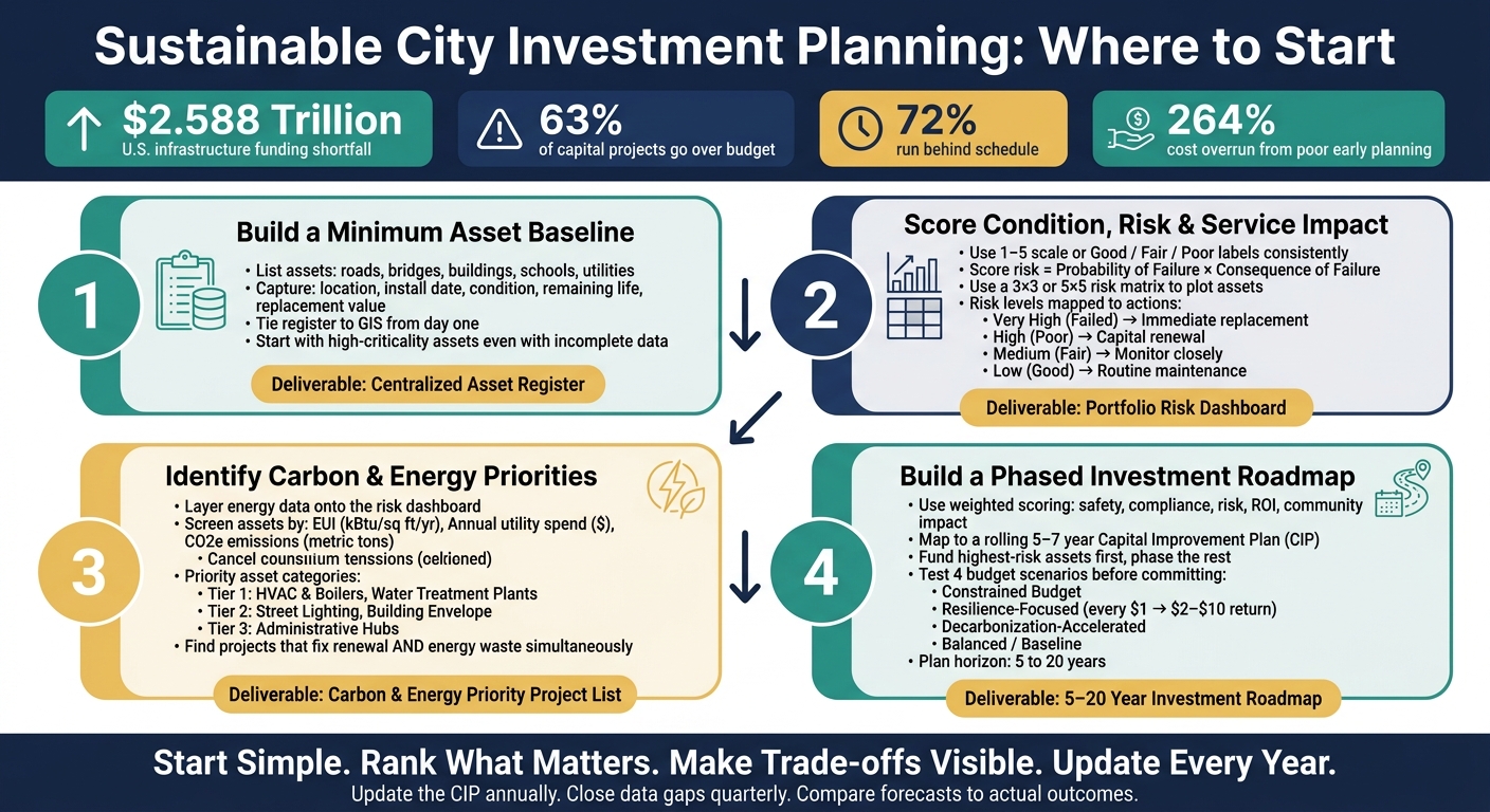Sustainable City Investment Planning: 4-Step Framework