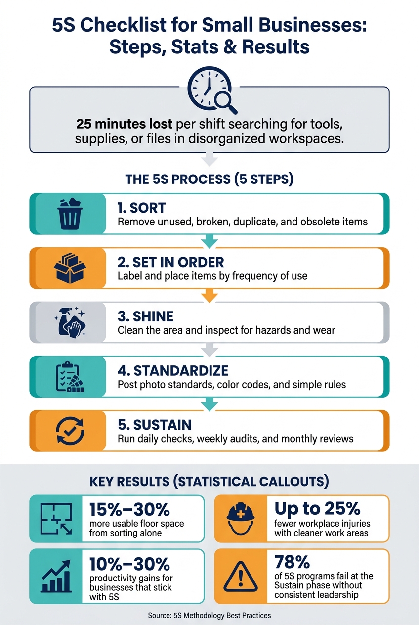5S Checklist for Small Businesses: Steps, Stats & Results