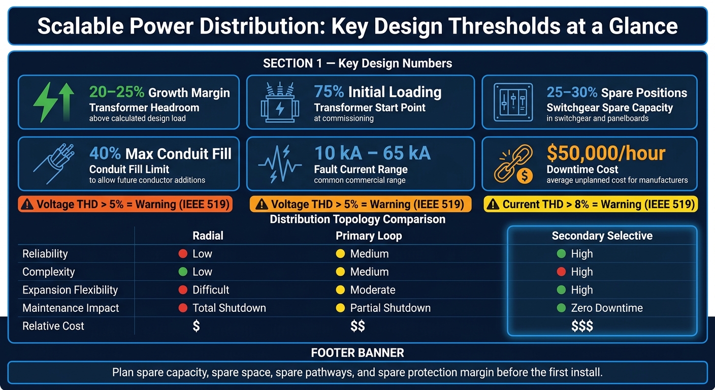 Scalable Power Distribution: Key Design Thresholds & System Comparison