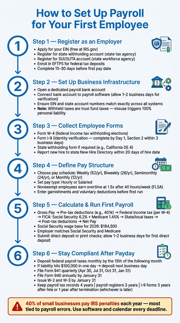 How to Set Up Payroll for Your First Employee: Step-by-Step