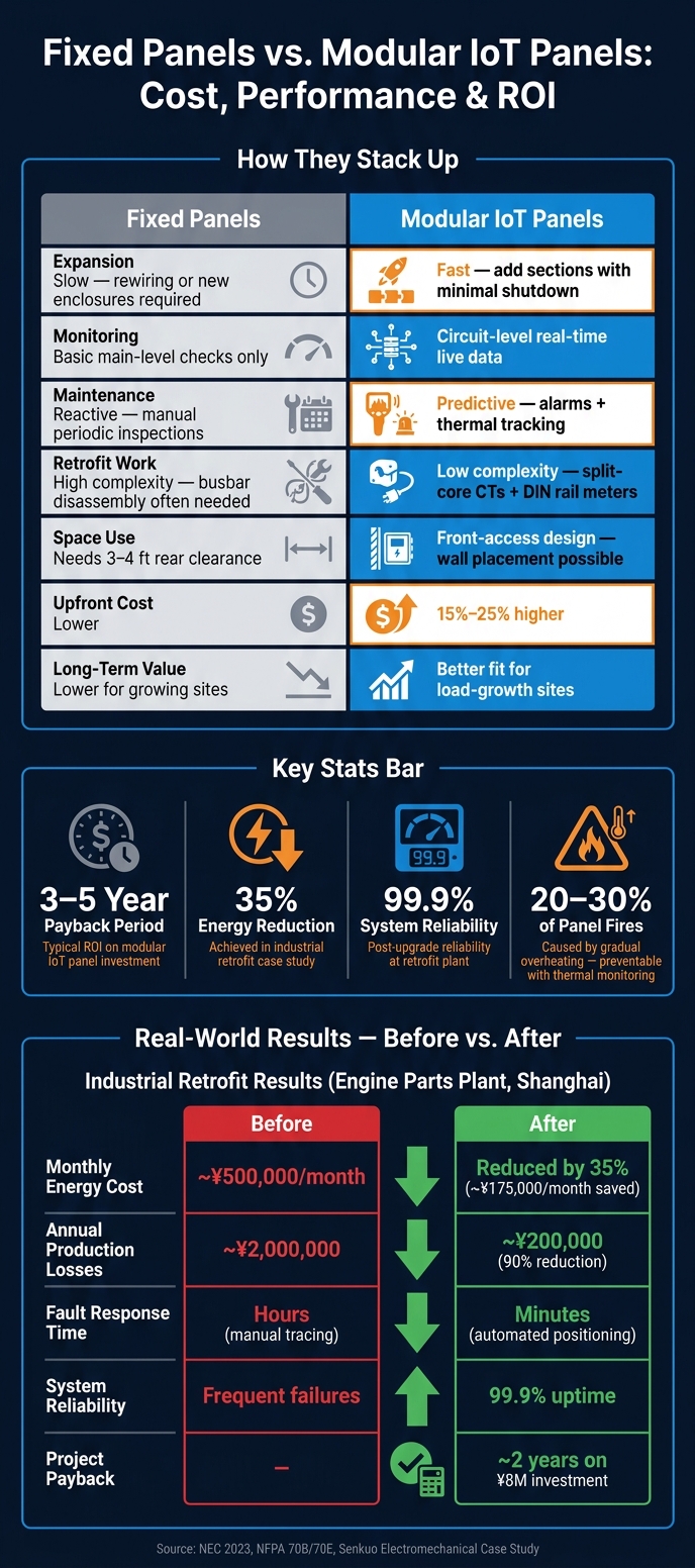 Fixed Panels vs. Modular IoT Panels: Cost, Performance & ROI
