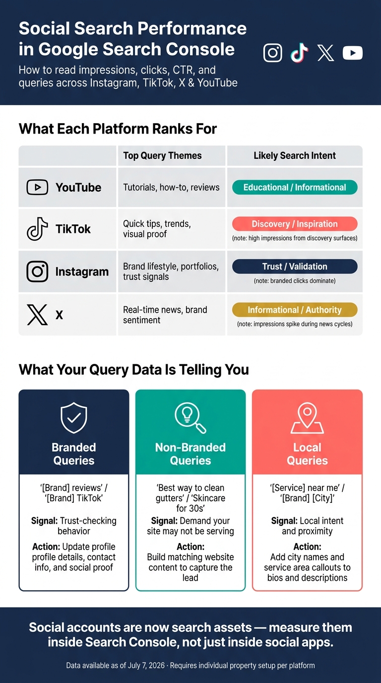 Google Search Console Social Platforms: Query Intent & Performance by Channel