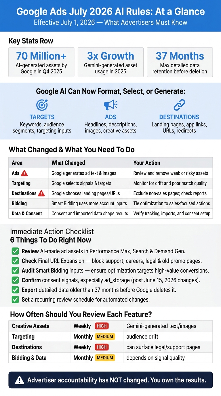 Google Ads July 2026 AI Rules: What Changed & What You Must Do