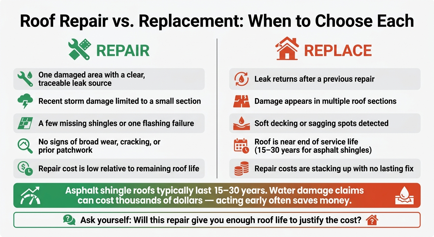 Roof Repair vs. Replacement: When to Choose Each