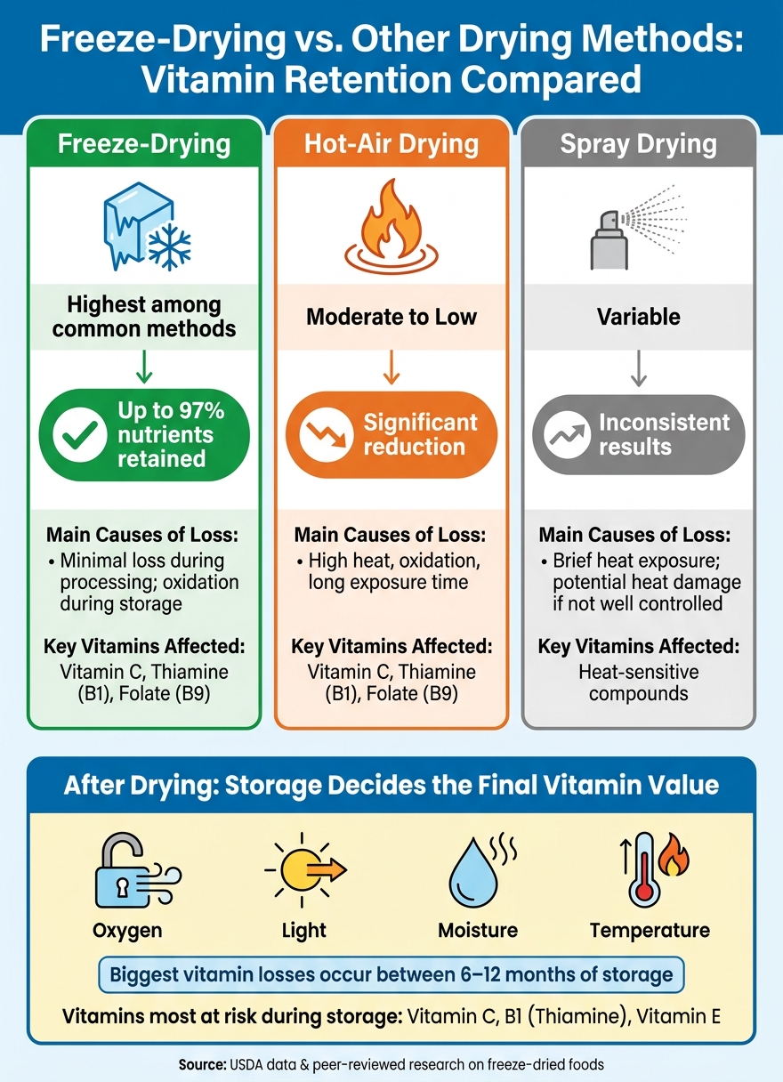 Freeze-Drying vs. Other Drying Methods: Vitamin Retention Compared