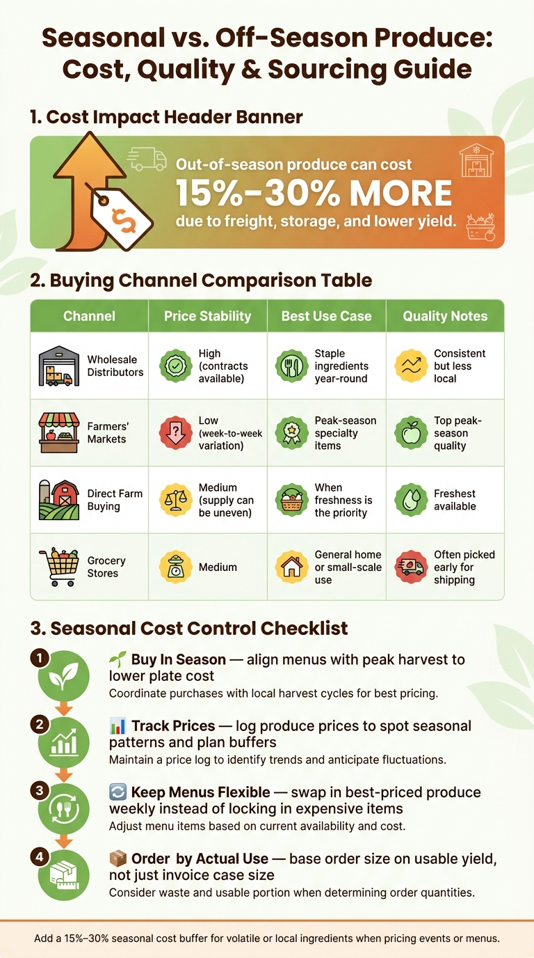 Seasonal vs. Off-Season Produce: Cost, Quality & Sourcing Guide